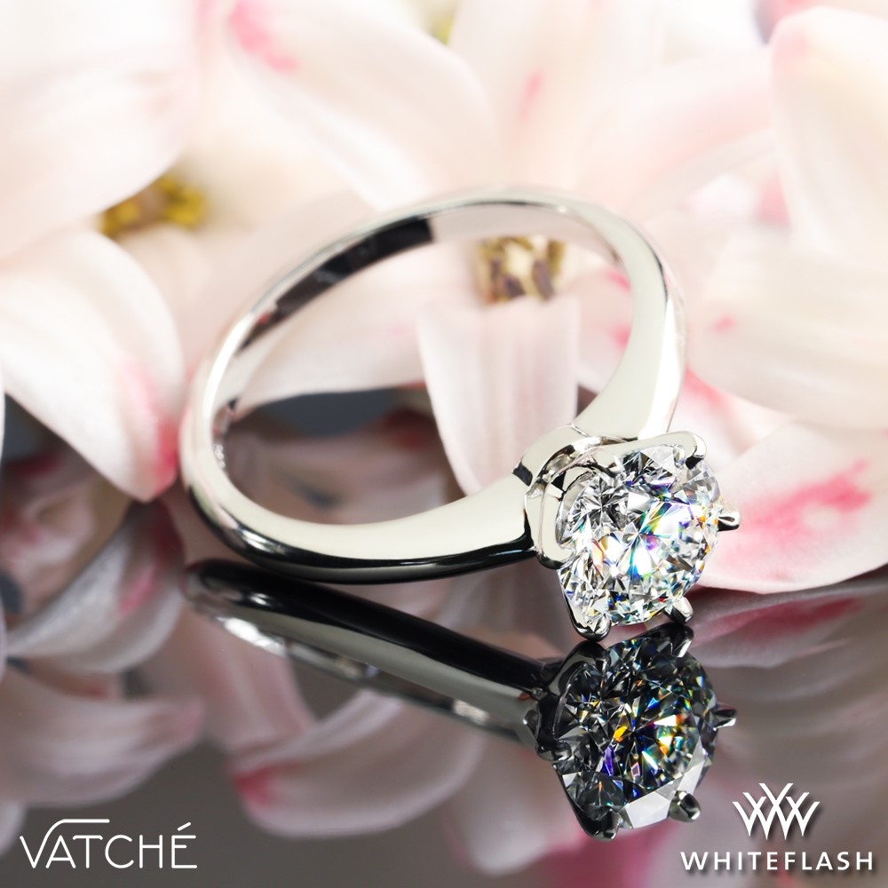 Platinum Vatche U-113 6-Prong Solitaire Engagement Ring
